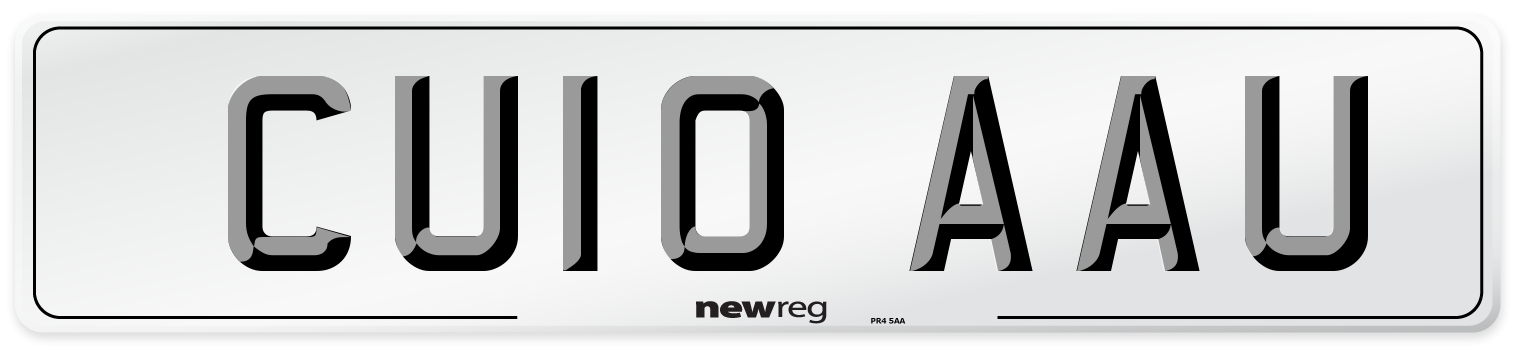 CU10 AAU Number Plate from New Reg